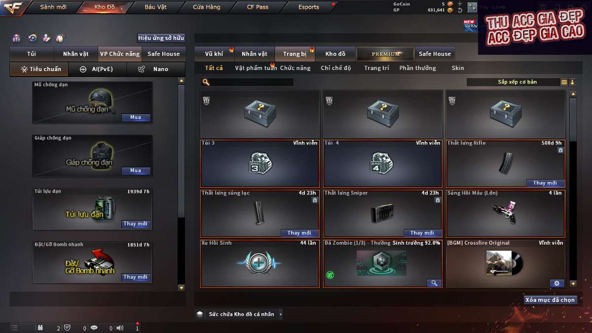 shop acc cf uy tin gia re